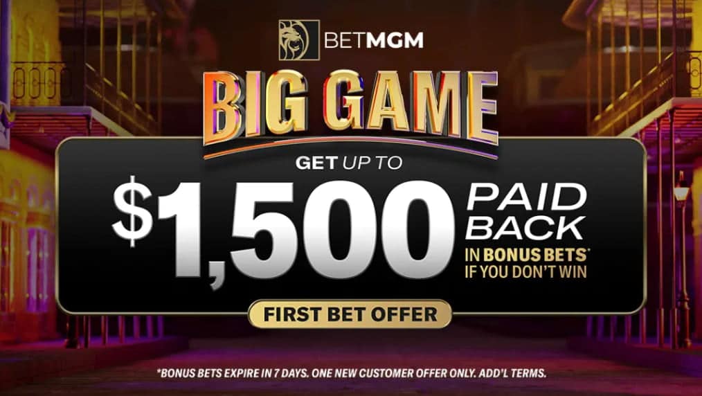 BetMGM Super Bowl Offer for Chiefs vs. Eagles.